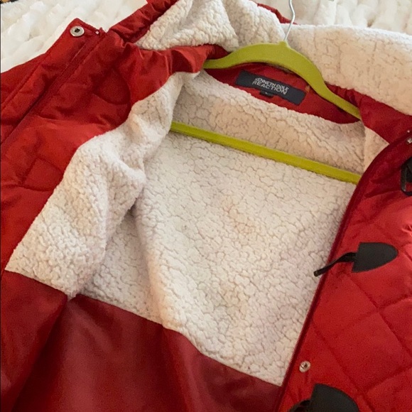 Kenneth Cole reaction red pea coat - Picture 6 of 7